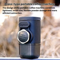Portable Hand-Pressed Coffee Maker Home Travel Press-Type Coffee Machine(Black)